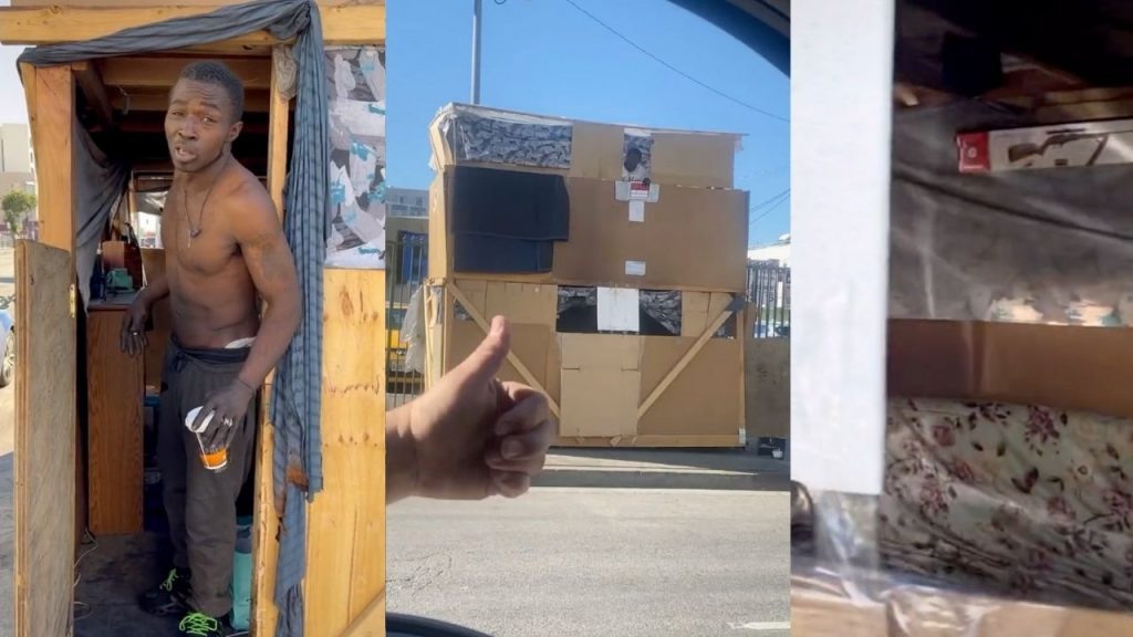 En Austin una persona en condición de calle construyó una casa rodante de 3 pisos